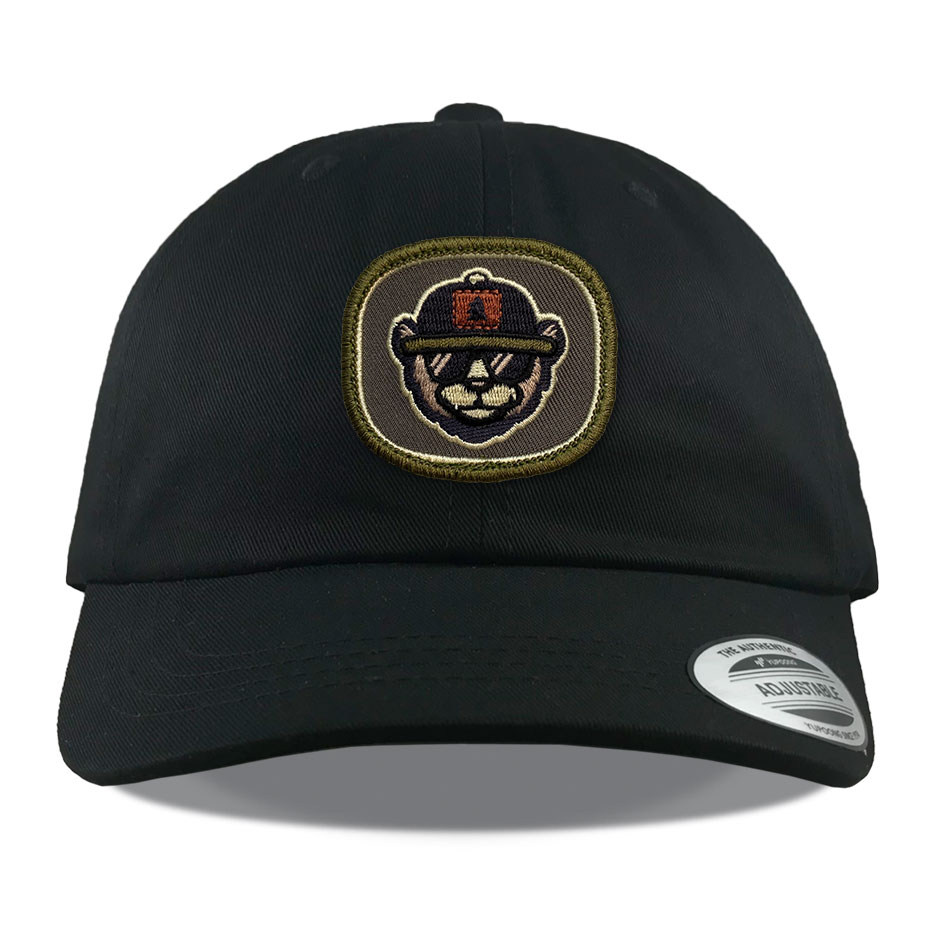 Y6245 Black Bear Embroidered Patch Hat
