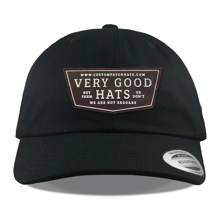 Y6245 Black Pvc Very Good Patch Hats