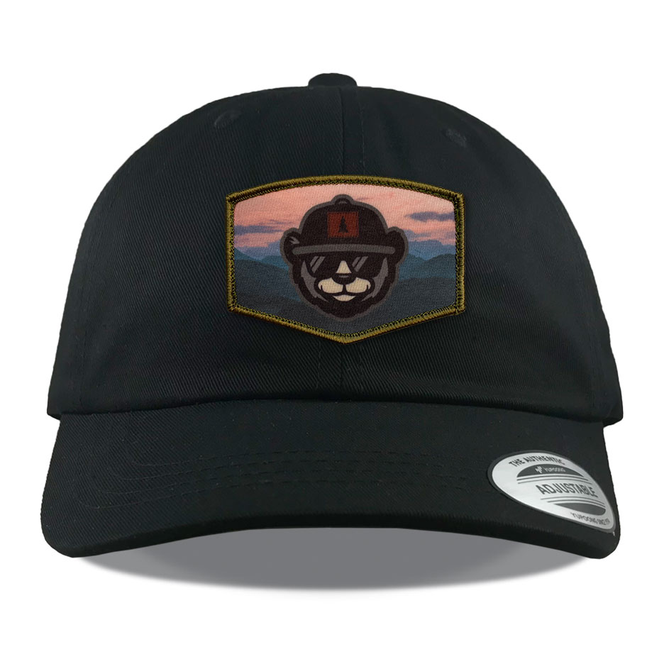 Y6245 Black Sublimated Patch Hat
