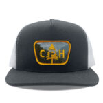 Charcoal/White Yupoong 6006 Flat Bill Snapback