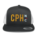Charcoal/White Yupoong 6006 Flat Bill Snapback