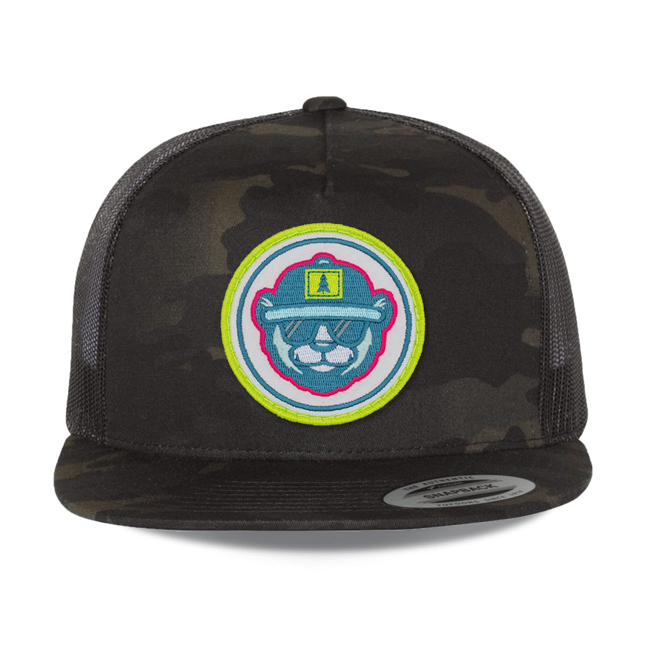 Yupoong6006 Multicamblack Big Patch Hat