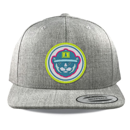 Yupoong6089 Heather Grey Big Patch Hat