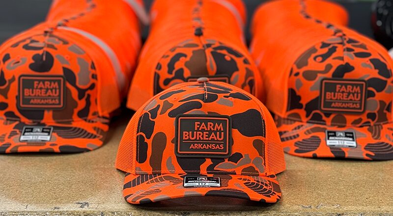 Custom Blaze Orange Camo Hats