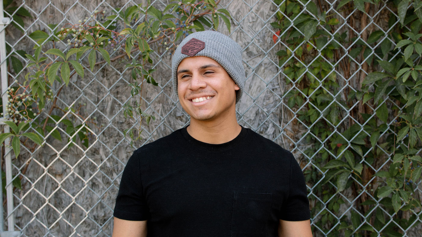 Gray Beanie Dark Leather Yosemite Patch HAT Gray Beanie Dark Leather Yosemite Patch HAT