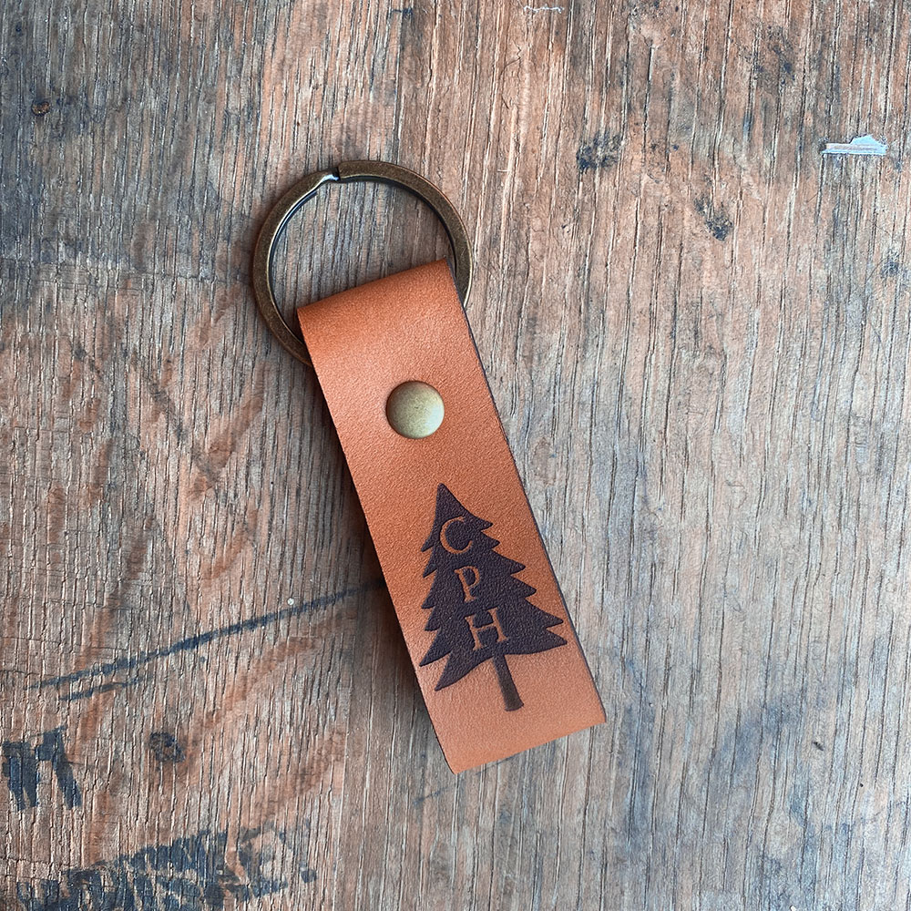 London Tan Custom Keychain