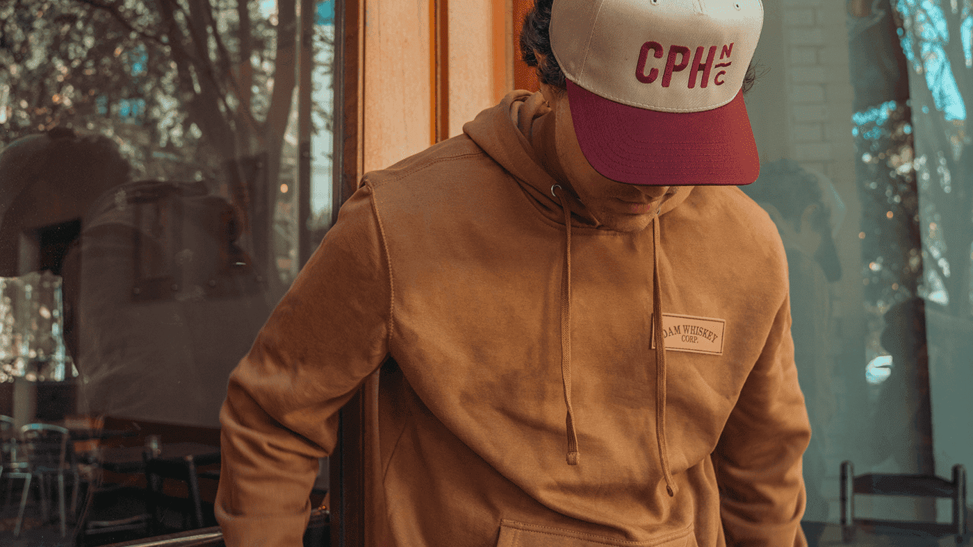 Custom embroidered patch hat and hoodie