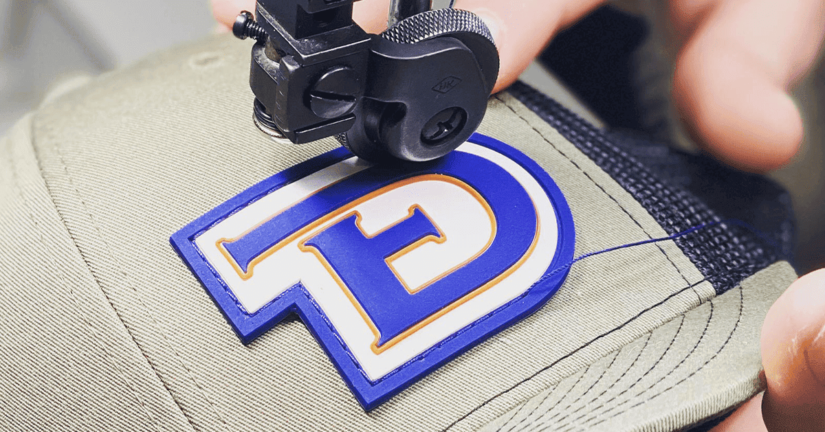 sewing-custom-3d-pvc-rubber-patch-on-hat sewing custom 3d pvc rubber patch on hat