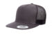 Yupoong 6006 Flat Bill Trucker Charcoal Hat Yupoong 6006 Flat Bill Trucker Charcoal Hat