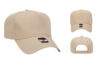 OTTO 31 069 5 Panel Baseball Cap - Color: Khaki OTTO 31 069 5 Panel Low Crown Baseball Cap Khaki Cap