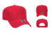 OTTO 31 069 5 Panel Baseball Cap - Color: Red OTTO 31 069 5 Panel Low Crown Baseball Cap Red Cap