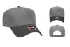 OTTO 31 069 5 Panel Baseball Cap - Color: Black/Ch. Gry OTTO 31 069 5 Panel Low Crown Baseball Cap Royal Black Blk Ch. Gry Cap