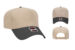 OTTO 31 069 5 Panel Baseball Cap - Color: Blk/Kha OTTO 31 069 5 Panel Low Crown Baseball Cap Royal Black Blk Kha Cap