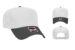 OTTO 31 069 5 Panel Baseball Cap - Color: Blk/Wht OTTO 31 069 5 Panel Low Crown Baseball Cap Royal Black Blk Wht Cap