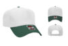 OTTO 31 069 5 Panel Baseball Cap - Color: Dk Grn/Wht Cap OTTO 31 069 5 Panel Low Crown Baseball Cap Royal Black Dk Grn Wht Cap