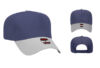 OTTO 31 069 5 Panel Baseball Cap - Color: Gry/Nvy OTTO 31 069 5 Panel Low Crown Baseball Cap Royal Black Gry Nvy Cap