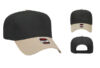 OTTO 31 069 5 Panel Baseball Cap - Color: Kha/Blk OTTO 31 069 5 Panel Low Crown Baseball Cap Royal Black Kha Blk Cap