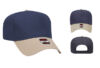 OTTO 31 069 5 Panel Baseball Cap - Color: Kha/Nvy OTTO 31 069 5 Panel Low Crown Baseball Cap Royal Black Kha Nvy Cap