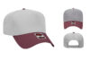 OTTO 31 069 5 Panel Baseball Cap - Color: Marn/Gry OTTO 31 069 5 Panel Low Crown Baseball Cap Royal Black Marn Gry Cap