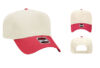 OTTO 31 069 5 Panel Baseball Cap - Color: Red/Natl OTTO 31 069 5 Panel Low Crown Baseball Cap Royal Black Red Natl Cap