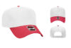 OTTO 31 069 5 Panel Baseball Cap - Color: Red/Wht OTTO 31 069 5 Panel Low Crown Baseball Cap Royal Black Red Wht Cap