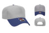 OTTO 31 069 5 Panel Baseball Cap - Color: Nvy/Gry OTTO 31 069 5 Panel Low Crown Baseball Cap Royal Black Ryl Gry Cap