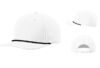 Richardson R258 5 Panel Classic Rope Cap White Black Cap Richardson R258 5 Panel Classic Rope Cap White Black Cap