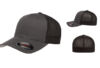 Flexfit Fitted Mesh Cap FF6511 Charcoal Black Flexfit Fitted Mesh Cap FF6511 Charcoal Black