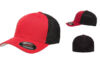Flexfit Fitted Mesh Cap FF6511 Red Black Flexfit Fitted Mesh Cap FF6511 Red Black