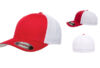 Flexfit Fitted Mesh Cap FF6511 Red White Flexfit Fitted Mesh Cap FF6511 Red White