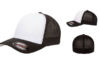 Flexfit Fitted Mesh Cap FF6511 White Black Flexfit Fitted Mesh Cap FF6511 White Black