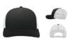 Pacific Headwear 5Panel Trucker Cap 105c - Color: Black/White/Black Pacific Headwear 5Panel Trucker Cap 105c Black:White:Black