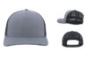 Pacific Headwear 5Panel Trucker Cap 105c - Color: Heather Grey/Lt Charcoal Pacific Headwear 5Panel Trucker Cap 105c Heather Grey:Lt Charcoal