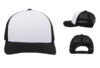 Pacific Headwear 5Panel Trucker Cap 105c - Color: White/Black/Black Pacific Headwear 5Panel Trucker Cap 105c White:Black:Black