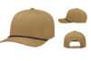 Pacific Headwear Weekender Perforated Snapback P424 - Color: Buck/Black Perforated Sports Snapback for custom patch logo