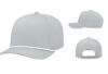 Pacific Headwear Weekender Perforated Snapback P424 - Color: Silver/White Graphite Hat with White for performance and moisture wicking