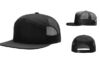 Richardson R168 7 Panel Trucker - Color: Black Richardson R168 7 Panel Trucker Black