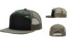 Richardson R168 7 Panel Trucker - Color: Black/Green Camo/Loden Richardson R168 7 Panel Trucker Black Green Camo Loden