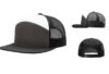 Richardson R168 7 Panel Trucker - Color: Charcoal/Black/White Richardson R168 7 Panel Trucker Charcoal Black White