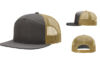 Richardson R168 7 Panel Trucker - Color: Charcoal/Old Gold Richardson R168 7 Panel Trucker Charcoal Old Gold