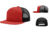 Richardson R168 7 Panel Trucker - Color: Red/Black Richardson R168 7 Panel Trucker Red Black