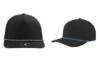 Zapped Headwear BLACKHAWK R+ Black-Electric Light Blue Chainlink Rope