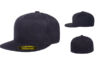 Flexfit 6210FF Fitted Flat Bill Cap - Color: Dark Navy Flexfit 6210FF 210 Dark Navy