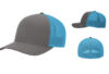 Richardson R110 R FLEX Fitted Trucker - Color: Charcoal/Neon Blue Richardson R110 R FLEX Fitted Trucker Charcoal:Neon Blue