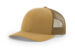 R112 trucker custom hat in solid amber gold – blank cap for patch work or logo embroidery