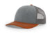 Blank Richardson 112 cap in heather grey charcoal dark orange – perfect for branded hats or wholesale orders