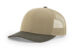 Richardson 112 custom hat with khaki front panels, chocolate brown mesh, and matching visor – blank trucker hat for embroidery or patch design