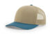 Richardson 112 custom hat with khaki front panels, legion blue mesh, and visor – blank trucker hat ready for patch or embroidery