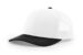 Richardson 112 trucker hat with white front, black mesh, and black visor – blank hat ready for custom embroidery or branded patches