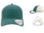 Infinity Her Womens Ponytail Trucker Emerald White front and sides. Women's Customizable hat.
